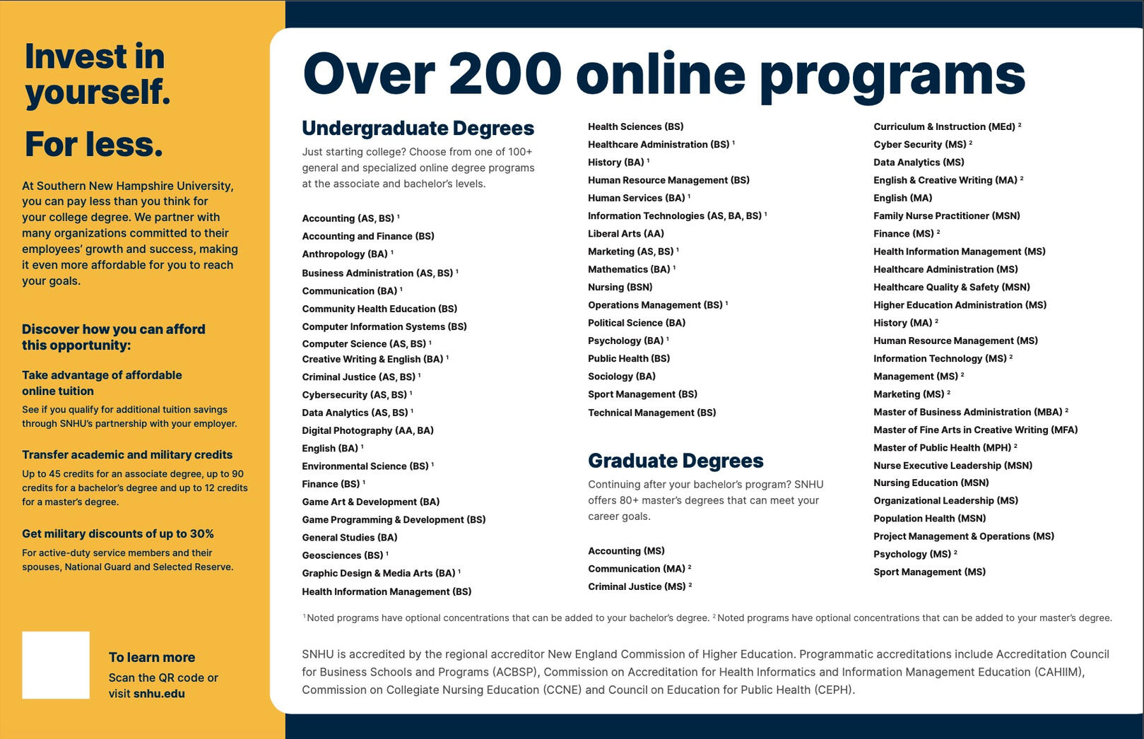 Back of partnerships brochure